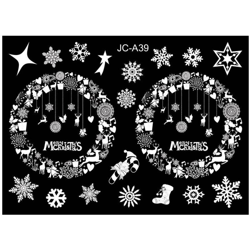 Xmas Christmas Window Decorations Stickers Snowflake Removable Home Decor US AG