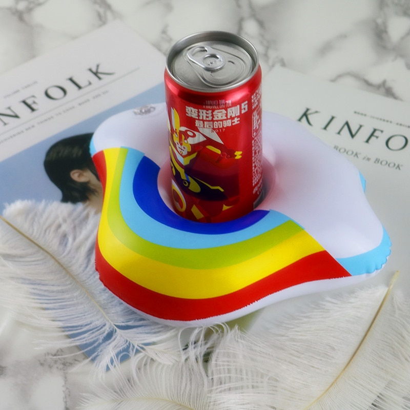 3pcs/lot Toys Inflatable Rainbow Cloud Pool Float Drink Holder Wedding Party Supplies Pool Decoration Water Beach Toy
