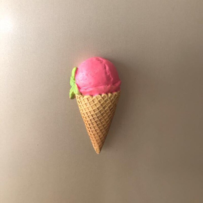 Creatieve Koelkast Stickers Kinderen Ijs Driedimensionale Hars Koelkast Magneet Koelkast Decoratie: Ice cream 8