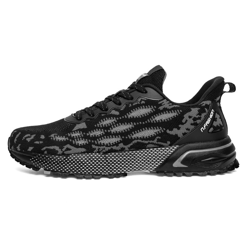 Man golfskor dubbar golf sneakers för män tränare friidrott sport sneakers för golf träning turf walking skor: Svart / 10