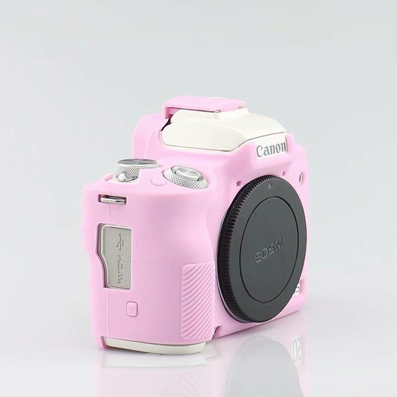 Zachte Siliconen Camera Case Protector Armor Skin Bag Body Cover Voor Canon Eos M50: Roze