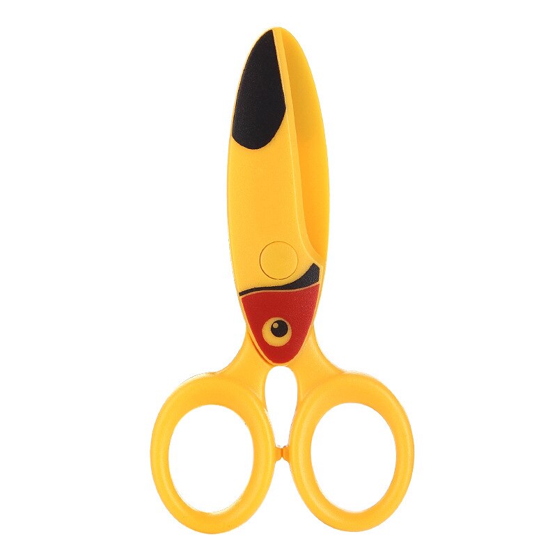 1 Piece Cartoons Mini Scissors Plastic Kindergarten Manual Round Head Safety Kids Scissors Tiny Scissors: crab