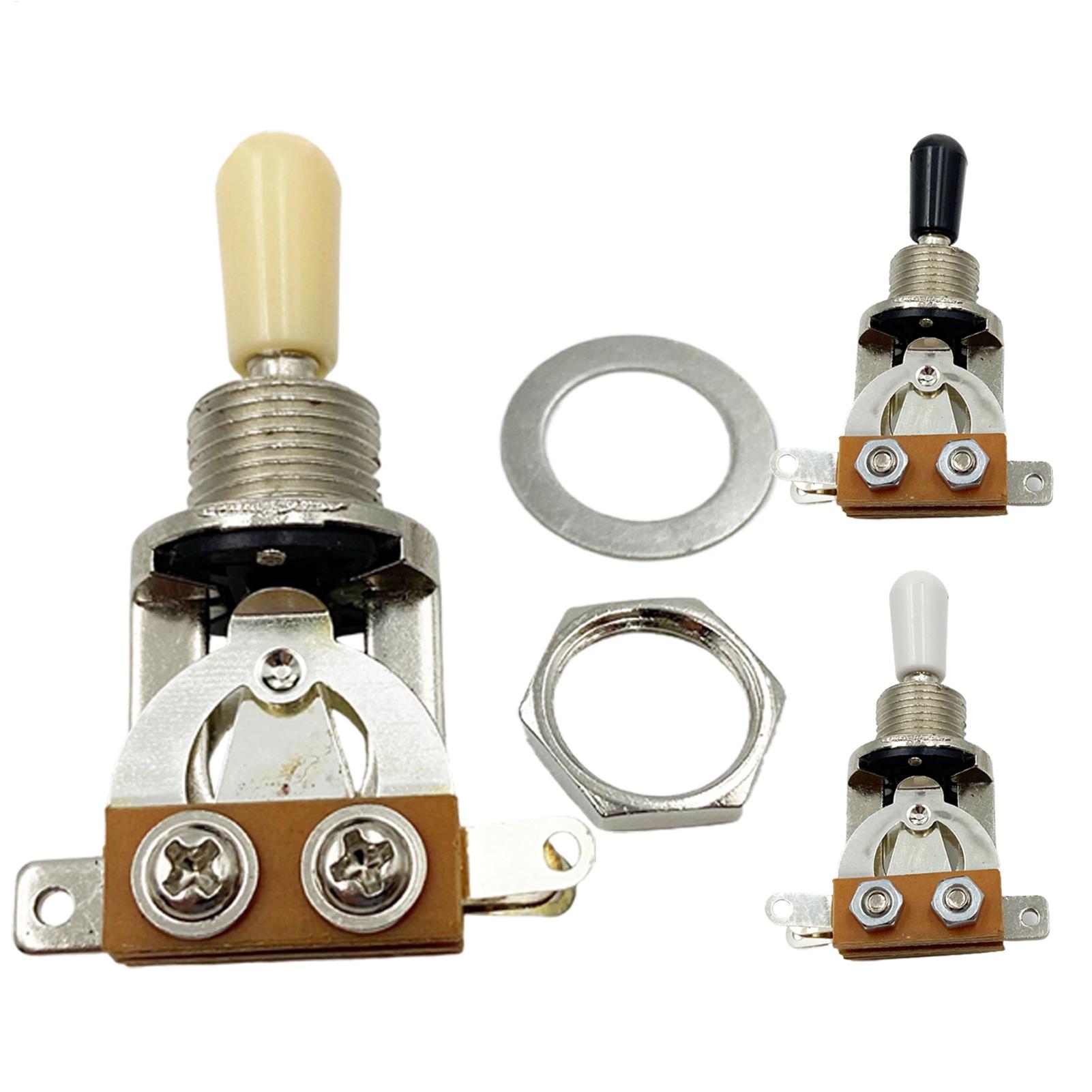 Selettore pickup a 3 vie corto e dritto per chitarra con cappuccio in ottone compatibile con Gibson Les Paul LP SG Chitarra Elettrica