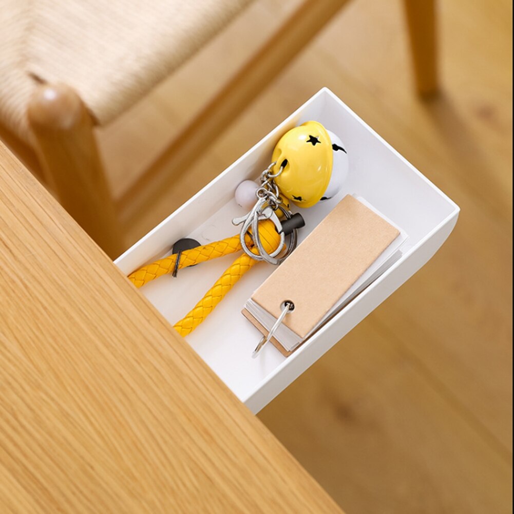 Drawer Box Under Table Drawer Storage Box Hidden Paste Style Office Stationery Kitchen Storage Drawer Storage Box