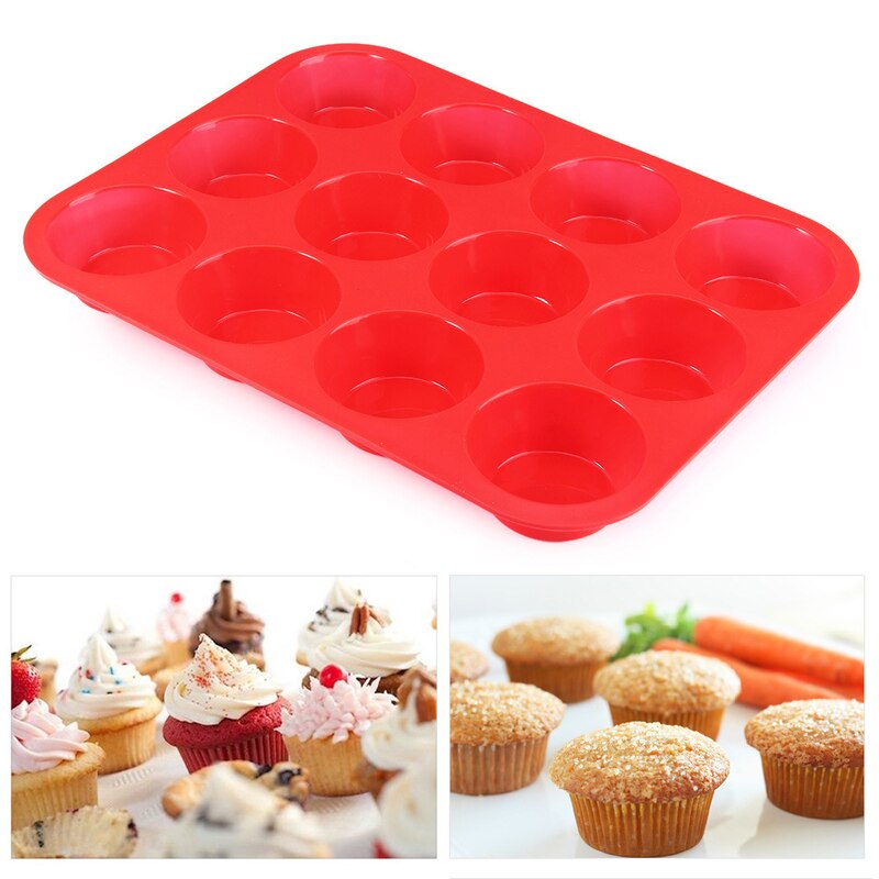 12 bakvormen Roosters Siliconen Cake Fondant Cupcake Decorating Cake Gereedschap Vormen Voor Cookies Accessoires