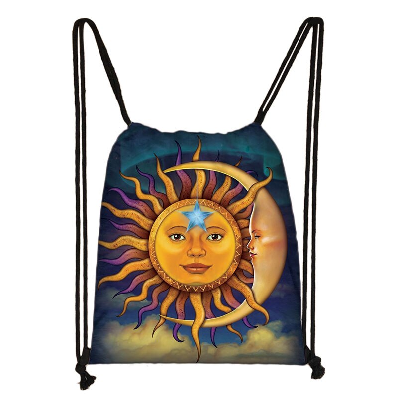 Galaxy / sterrennacht print trekkoordtas dames reistas tienermeisjes canvas softback rugzak dames opbergtas: Skdxk 20