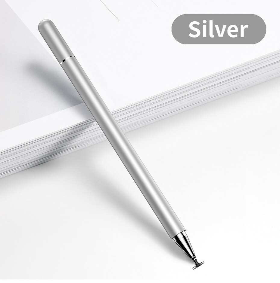 Universal Stylus Apple Pencil for Android IOS Lenovo Xiaomi Samsung Tablet Pen Touch Drawing IPad IPhone Accessory: Single head silver