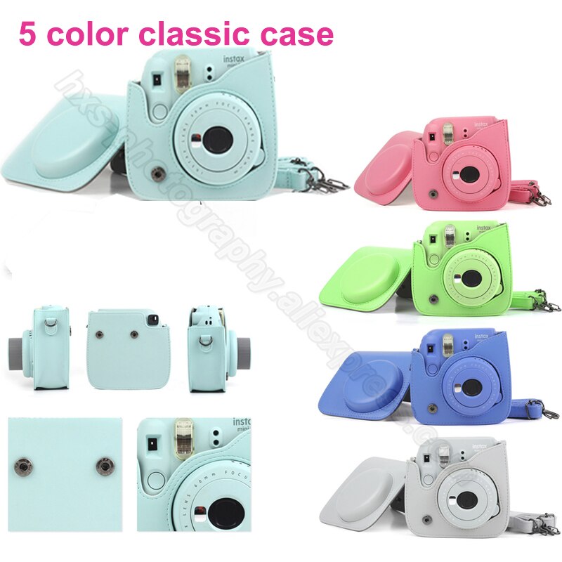 Samma album &amp; pu läderfodral i par för fujifilm instax mini 9 8 kamera, fujifilm instax minifilmer