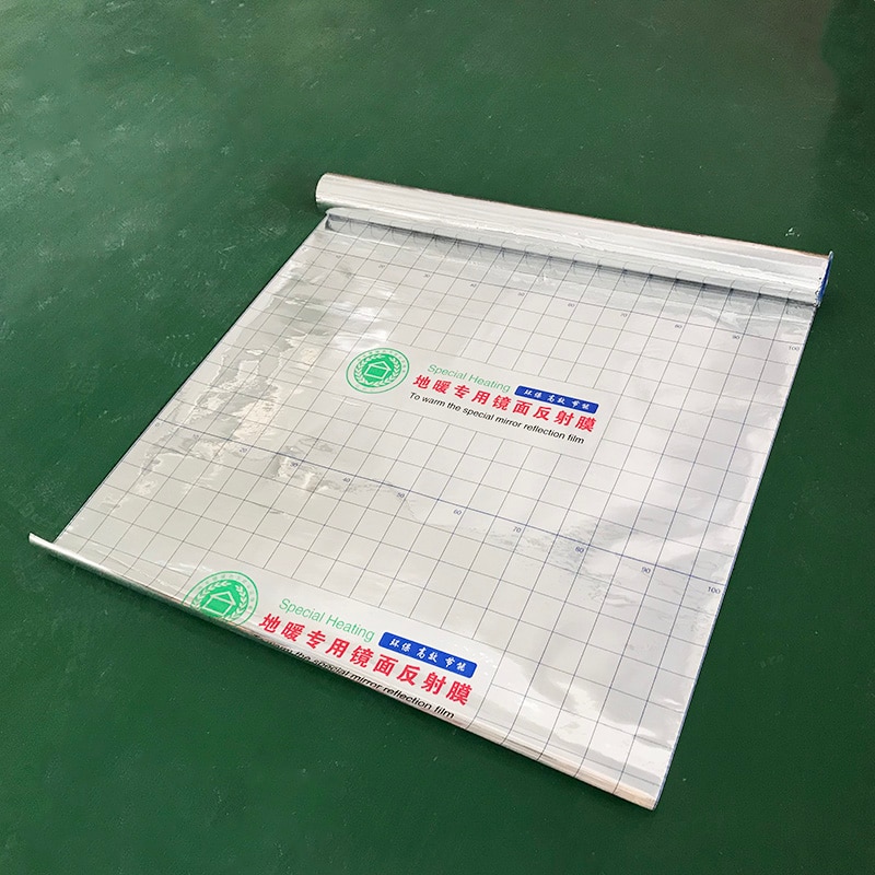 Lámina de aluminio de ahorro de energía, 5M2/lote, aislamiento de Material térmico, calefacción por suelo radiante eléctrico, sistema de película reflectante