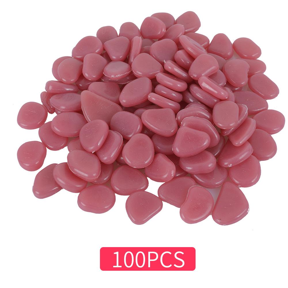 Brosten 100 pcs diy gangstier udendørs indretning fluorescerende konkylie smuk fisk natbelysning akvarium noctiluca: Lyserød