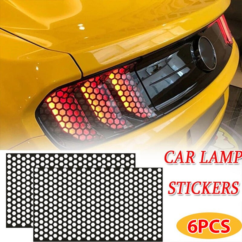 Honeycomb Car Sticker Cut-out Hollow Auto Lamp Film Film Decals Car Wrap Sticker