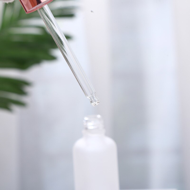 5-100ml rør frostet dråberør ravglas aromaterapi væske til æterisk massageolie pipette genopfyldelige flasker