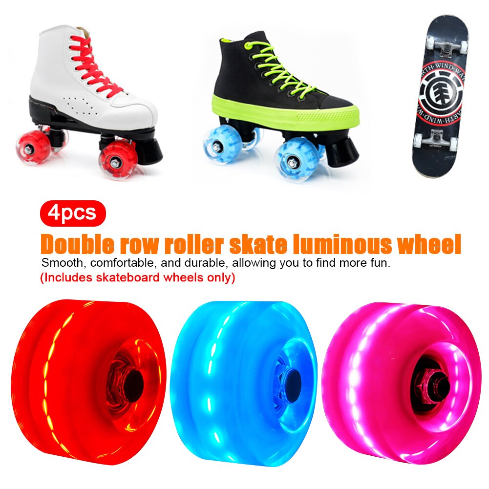 4 Stks/set Lichtgevende Skateboard Wielen Rollerskate Schoenen 82A Hardheid Park Multifunctionele Skateboarden Praktische Met Lagers