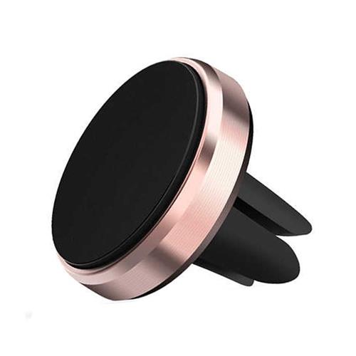 Metal Magnetic Phone Holder in Car Air Vent Mount Magnet Stand Smartphones Holder Support All Mobile Phone For iPhone Huawei: rose gold