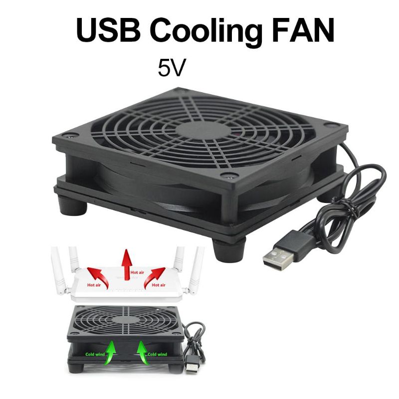 9 Cm/12 Cm Koelventilator Dc 5V Usb Voeding Stille Ventilator Voor Router Tv Set-top Box