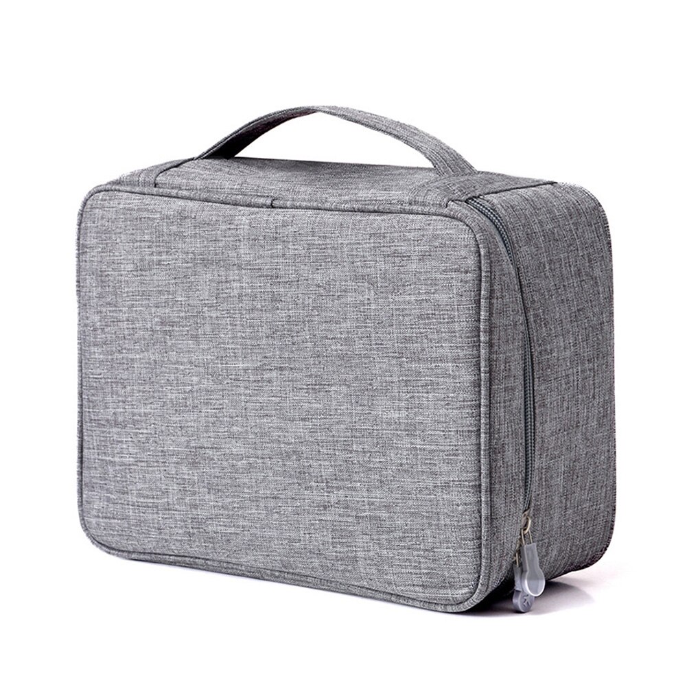 Portable Travel Digital Electronic Accessories Case Cable Charger Storage Bag Travel Bags: Grey