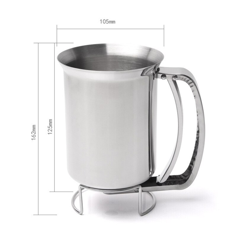 Batter Dispenser Stainless Steel Batter Separator Handheld Pancake Flour Paste Dispenser Pastry Flour Paste Funnel Kitchen Tools: Default Title