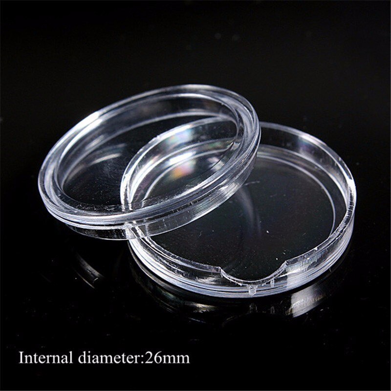 10 Boxed Lighthouse Coin Capsules All Sizes Available Plastic Clear Round 18mm to 50mm Display Case Extra Coin Holder Box