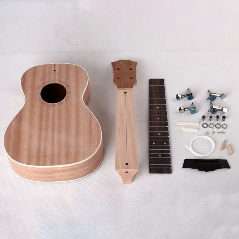 23 Inch Unfinished Ukulele Diy Kit 4 Strings Guitar Handwork Kit Make Your Own Ukulele For Handwork Painting