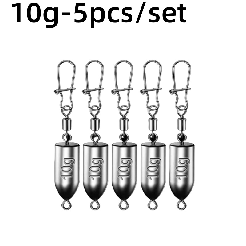 5 peças 10g/15g/20g/25g/30g/40g/50g/60g chumbada de chumbo fundo côncavo roadrunner tapering chumbadas conector de pesca equipamento: Marrom