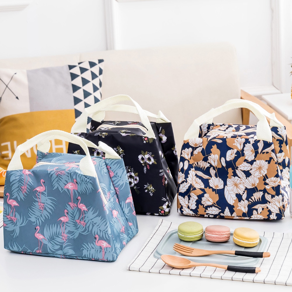 Insulated Oxford Thermal Lunch Bag Kids School Oxford Food Storage Bag Picnic Container Tote Bag Cases 1PCS