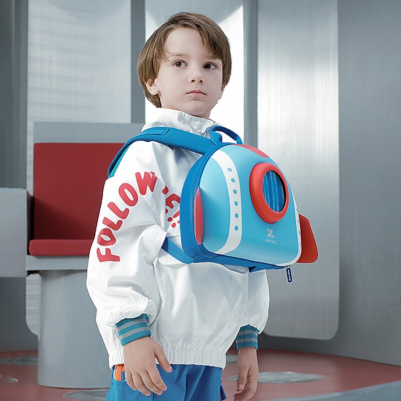 Nohoo toddler kids ryggsäck 3d raket utrymme tecknad förskola väskor barn skol ryggsäckar dagis barn väskor mochila