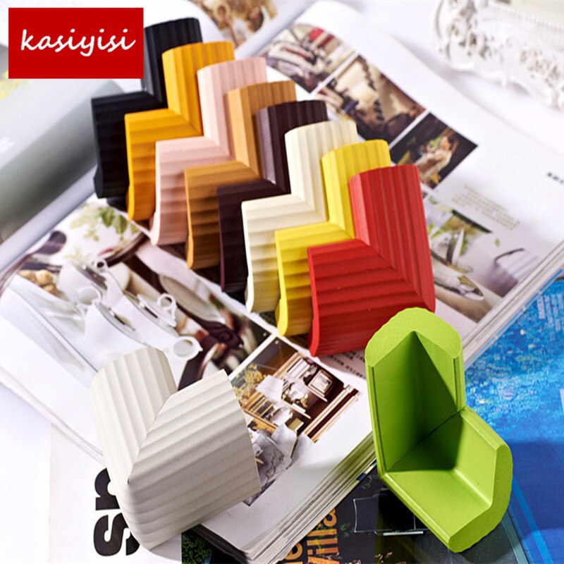 10 Pcs/Lot Stripe Anti Collision Table Angle The Candy Colors Baby Thick L-Shaped Artifact ATRQ0703