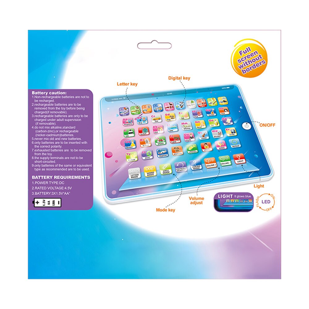 Englisch Lernen Maschine Alphabet Baby Tablette Pädagogisches Spielzeug Für freundlicher Elektronische berühren Tablette Computer freundlicher Spielzeug