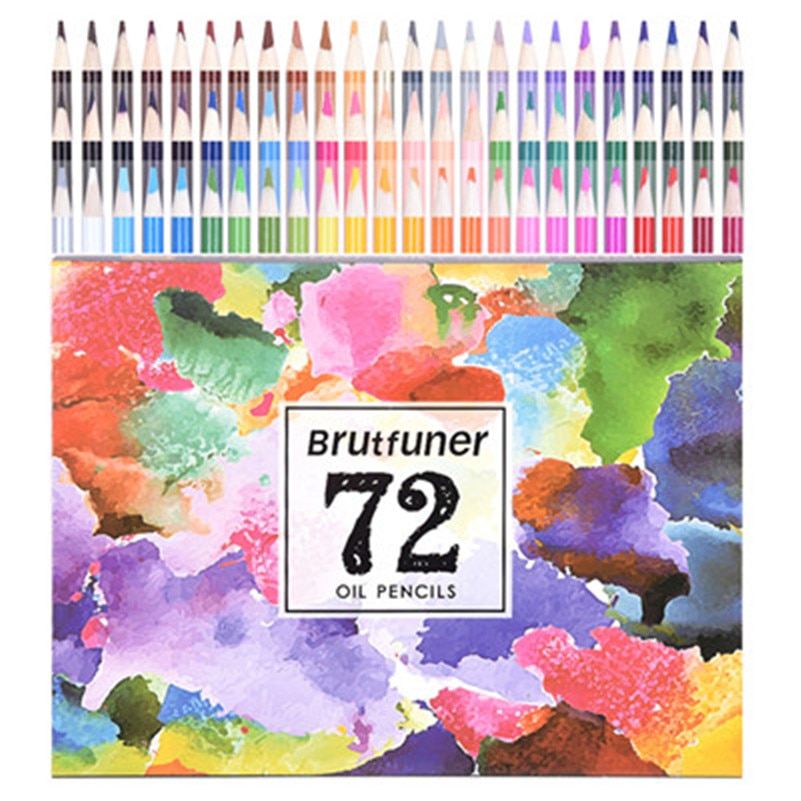 Akvarelblyanter olieagtige farvede blyanter sæt til kunststuderende fagfolk 48/72/120/150/160/180 farver: 72 fedtede blyanter