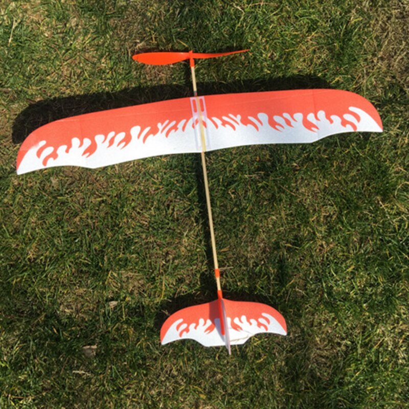 1Set Elastic Rubber Band Powered Flying Airplane Plane Glider Educational Sciences Models for DIY Assembly Toys Kids Funny