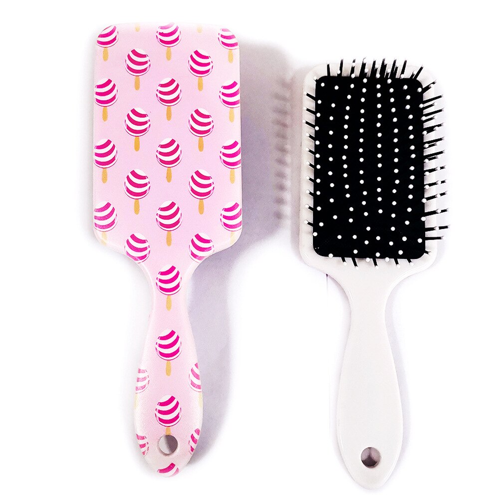 Cartoon printing comb bird cat cartoon hairdressing comb cute plastic comb ice cream air cushion comb: 6