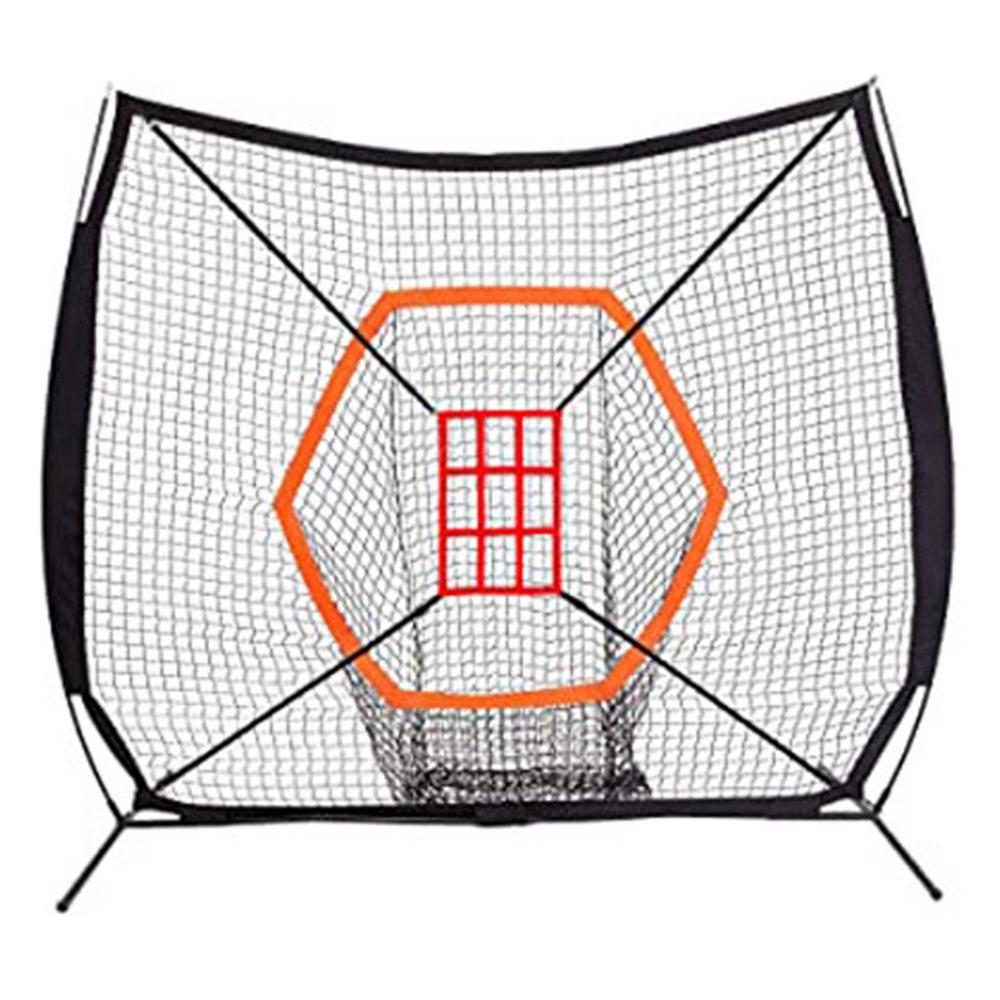 Filet d'entraînement de baseball et de softball, équipement portable pour frappe, lancer, frappe, battement: Rouge