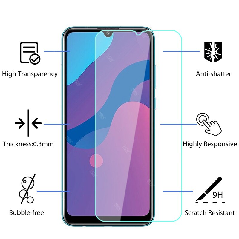 Schutz glas für honor 9a gehärtetem glas screen protector film für huawei honor9a honer 9 eine a9 6,3 huawey onor huwei hawei