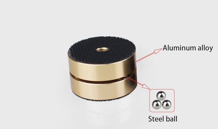 HiFi Audio Speaker Stand Foot Pad Anti-shock Absorber Spike Isolation Feet For Amplifier Preamp DAC Speaker Vinyl Record Player: 4 pcs / Gold Steel ball