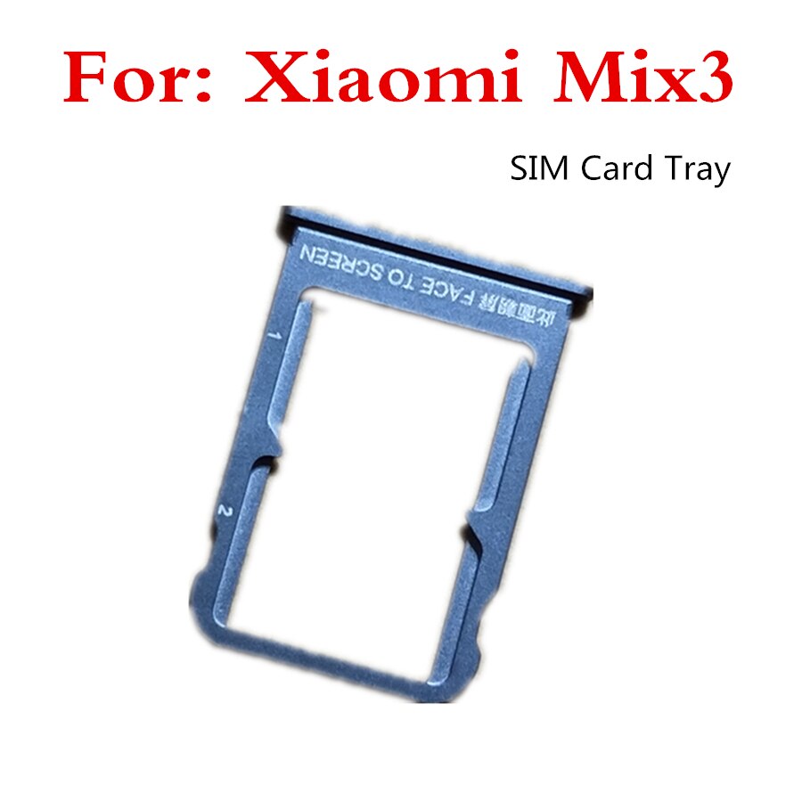 1pcs For Xiaomi Mi Mix 3 SIM Card Tray + Micro SD Card Tray Holder Slot Adapter Socket For Xiaomi Mix3 Replacement