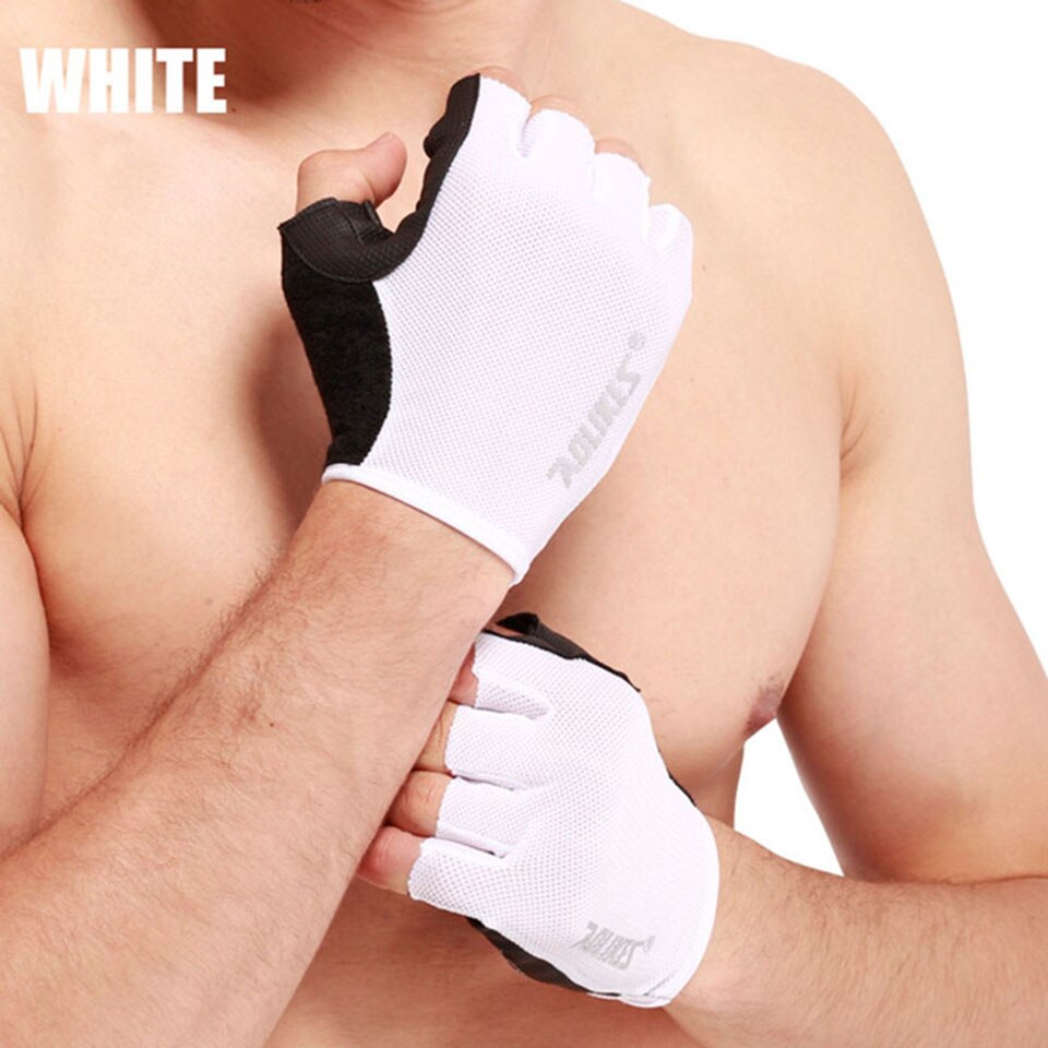 AOLIKES 1 Pair Body Building Wrist Fitness Gloves Equipment Weight lifting outdoor Men Women Exercise Wrist Support: White / L