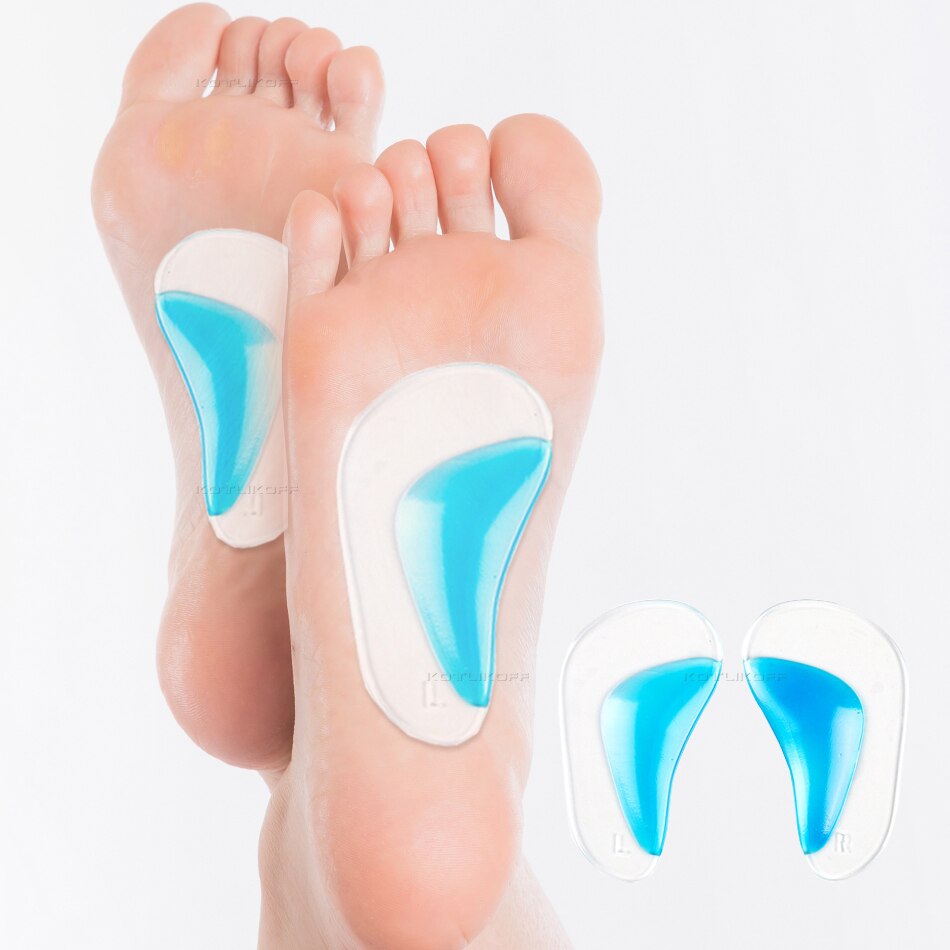 Orthesen Bogen Unterstützung Einlegesohlen für Flache Füße Gel Bogen Einsätze Pad für Plantarfasziitis Klebstoff Entlasten Fuß Druck Liner