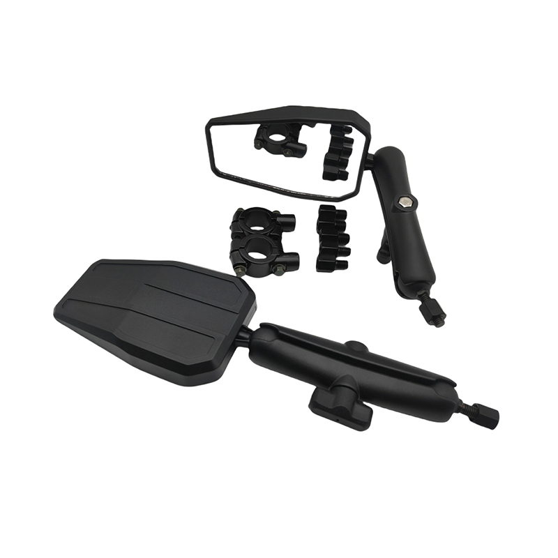 1 Pair/bag Adv Motorfiets Verstelbare Stuur Zijspiegel Offroad Cool Opvouwbare Achteruitkijkspiegel Zwart Motor Accessoires Cadeau