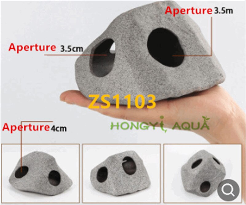 Fish tank landscaping Clay pot Shrimp Cixi Dodging tank Breeding fish nest Shaped rock Aquarium supplies: ZS1103