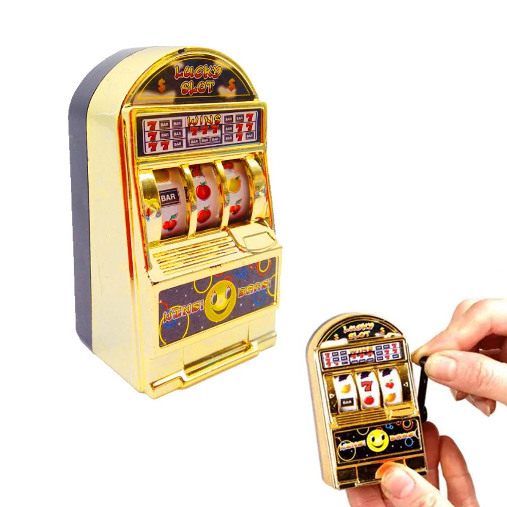Mini Palm Slot Machine Speelgoed Unisex One-Arm Bandit Speelgoed Uitgepakt Spaarpot Speelgoed Kid Casino Jackpot Fruit Fun speelgoed