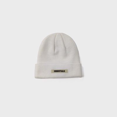 Essentials 100% 1:1 Knitted Hat Baseball Cap Fog Dad Hat Kanye West Jerry Lorenzo hip hop cotton high street: White Hat