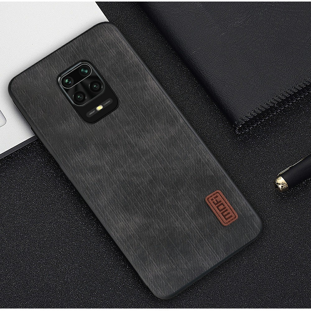 MOFi For redmi note 9s case for Mi Redmi Note 9 Pro max Cover Housing Silicone shockproof jeans PU leather Black TPU Dustproof: Note9 Pro Max / Black / Case Only