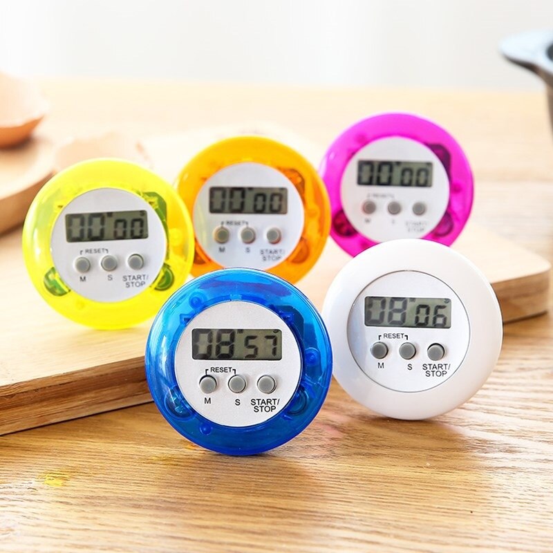 Multi Plastic Kitchen timer Round Electronic Timer Kitchen Countdown Timers Alarm Random Color Kitchen Timer