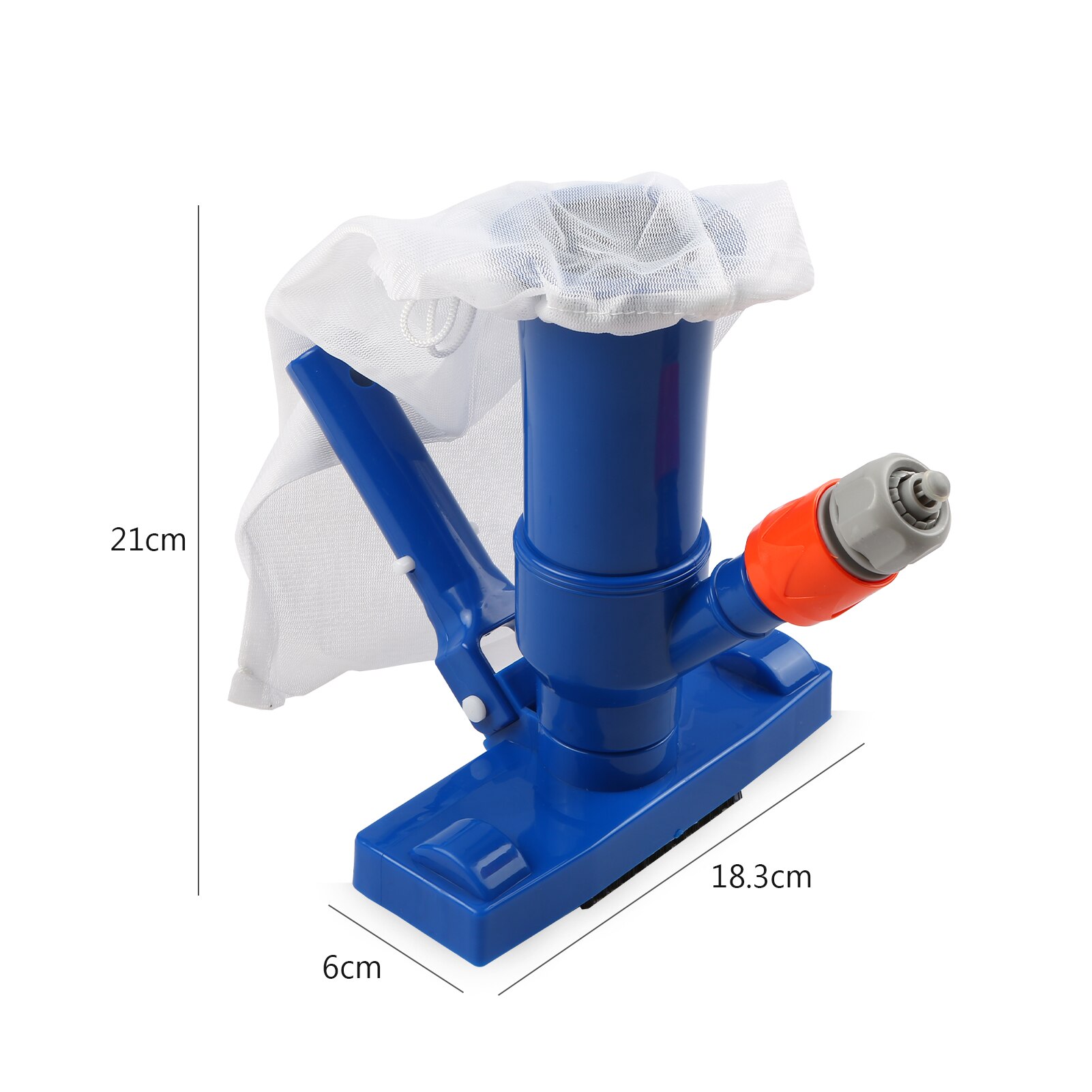 Pool Vacuum Jet Underwater Cleaner Brush with Clip Handle Drawstring Bag Cleaning Tools for Above Ground Inflatable Pool Spa