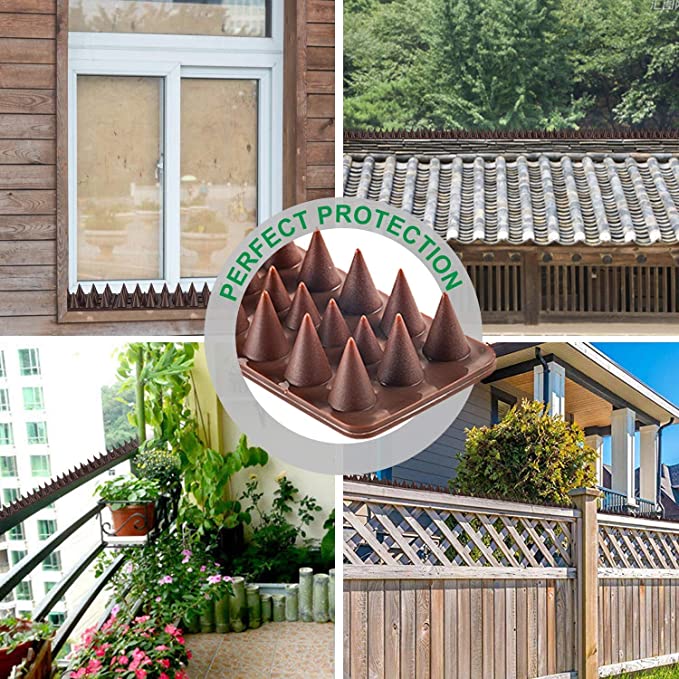 2021New 6/12pcs Plastic Bird and Pigeon Spikes Anti Cat Anti Pigeon Spike for Get Rid of Pigeons and Scare Birds Pest Control