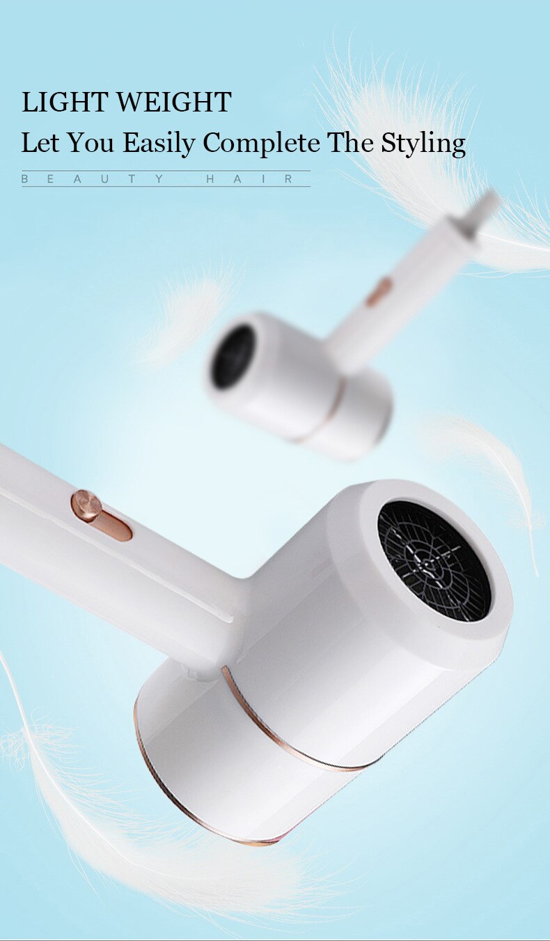 Electric Hair Dryer With Negative Ion Diffuser Blue Light Blow Dryer Powerful Soldering Blower Hairdryer Hair Drying Machine