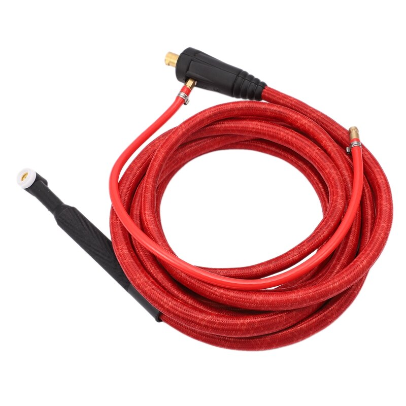 WP9F 4M rouge Super doux tuyau tressé refroidi à l'air complet TIG torche de soudage 35-70 connecteur