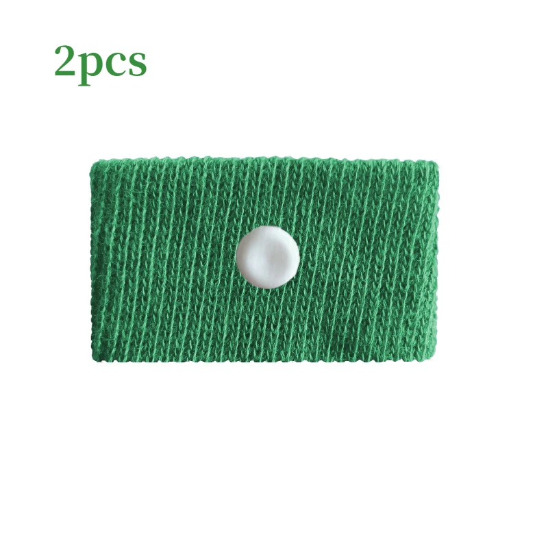 2 uds viaje mañana mareo muñequera Anti Nausea coche Van mar avión pulsera Anti-movimiento mareo pulsera correa barcos: Verde