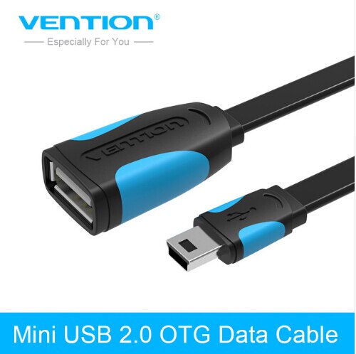 Vención de la Mini USB 2,0 OTG Cable Mini USB Otg Cable adaptador de datos de 10 cm/20 cm macho a hembra para Tablet PC/MP3/teléfono móvil/GPS