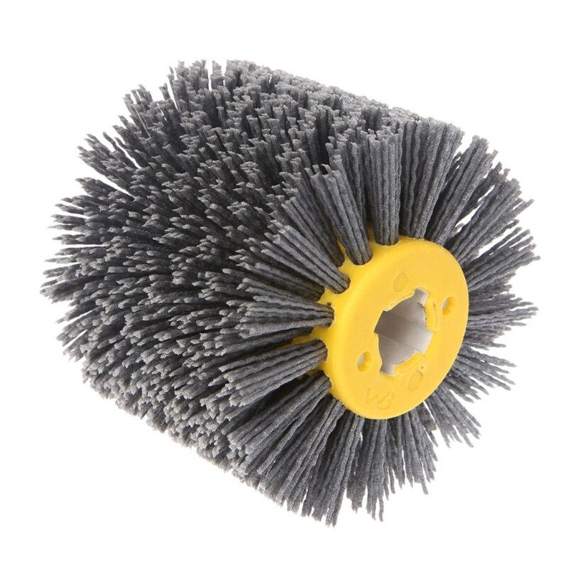 Deburring Abrasive Wire Drawing Round Brush Head Polishing Grinding Tool Buffer Wheel For Furniture Wood Sculpture Rotary Drill